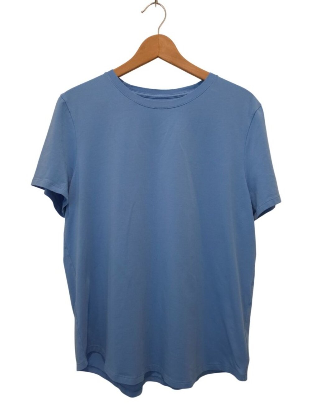 Lululemon Love Blue Crewneck Curved Hem Athleisure T-Shirt Women's Sz 12